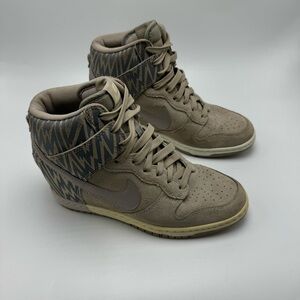Nike Dunk Sky Hi Hidden Wedge Gray Suede Bolt Sneakers Women’s Size 7